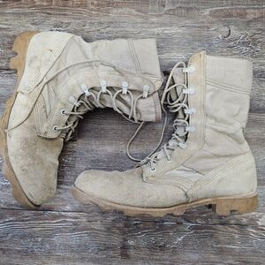 Altama PJ 10-03 Hot Weather Military Combat Boots Sz 9w USM Tan Leather/Nylon